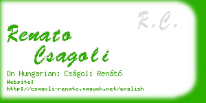 renato csagoli business card